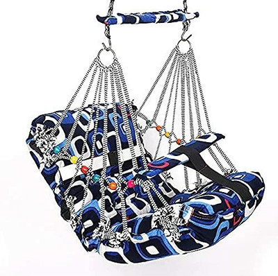 Yaksok ZONES Baby Swing For Kids Folding & Washable 1-2 Years With Safety Belt(Blue, Silver)
