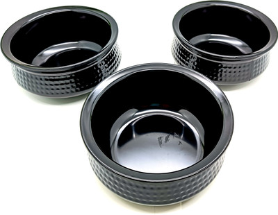 Magltikitchen, create your kitchen prefect Melamine Serving Bowl handi(Pack of 3, Black)