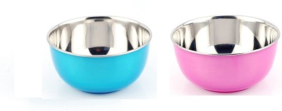 liefde Stainless Steel Storage Bowl(Pack of 2, Blue, Pink)