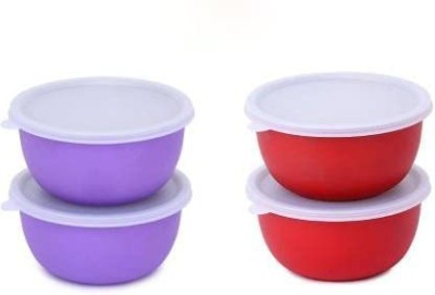 KARFE Stainless Steel Mixing Bowl MICROWAVE SAFE BOWLS SET OF 4 PCS MULTI COLOR ( 16 CM EACH)(Pack of 4, Multicolor)