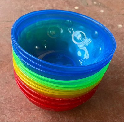 TM&W Plastic Soup Bowl Plastic Mixing Bowl Multi Purpose Bowls Pack 12 pcs Disposable(Pack of 12, Multicolor)