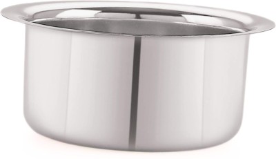 SHINI LIFESTYLE Stainless Steel Serving Bowl Stainless steel Bhagona | milk pot and tope | Steel Rounded Patila(Pack of 1, Silver)