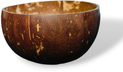 Eco Gree Wooden Serving Bowl Eco-Friendly Coconut Shell Bowl for Creative Artwork Decoration & Gifts Pack(Pack of 1, Brown)