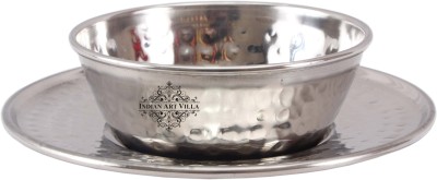 INDIAN ART VILLA Stainless Steel Soup Bowl Steel Serving Finger Bowl|Serving Vegetable Soup Sauce|Volume 425 ML(Pack of 1, Silver)