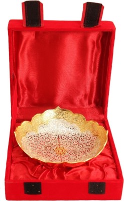 IndianArtVilla Silver Plated Decorative Bowl Bowl Gold Polish,Designer Gift Pack Silver Plated Bowl Set(Pack of 2, Gold, Silver)