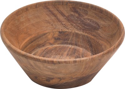 OGGN Wooden Serving Bowl Acacia Wooden Serving Bowl Multipurpose for Home & Kitchen Size 6*6*2.5 inch Disposable(Pack of 1, Brown)
