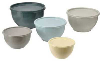 IKEA Plastic Mixing Bowl GARNITYREN(Pack of 5, Multicolor)