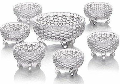 VVG TRADERS Glass Dessert Bowl desert ice cream Sunday surving pudding dish bowl-7 pcs(1 mixing bowl Big+6 serving bowl) clear, transperant Glass Serving Bowl (Clear, Pack of 7)(Pack of 7, Clear) VVG TRADERS Glass Dessert Bowl desert ice cream Sunday surving pudding dish bowl-7 pcs(1 mixing bowl Big+6 serving bowl) clear, transperant Glass Serving Bowl (Clear, Pack of 7)(Pack of 7, Clear)