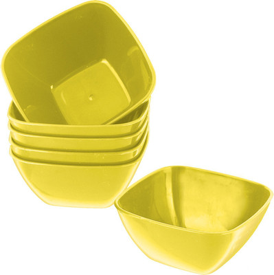 KUBER INDUSTRIES Plastic Serving Bowl(Pack of 6, Yellow)