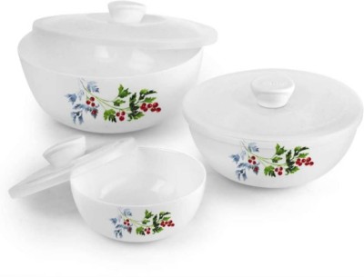 Dautaniya Opalware Serving Bowl Mixing Bowl Set(Pack of 3, White)