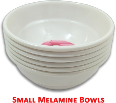 Inpro Melamine Dessert Bowl Stylish Melamine Snacks Bowls-Pack of 6 for Melamine Bowls for Snacks & Desserts(Pack of 6, Multicolor)