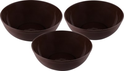 KUBER INDUSTRIES Plastic Serving Bowl Plastic Dishwasher Safe Bowls|Serving Bowls for kitchen|2000 ML|Pack of 3|Brown(Pack of 3, Brown)