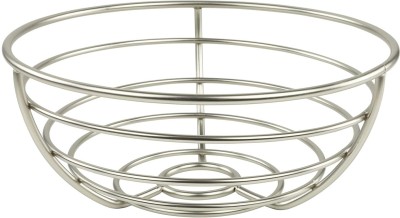 HOMESMITHS Aluminium Storage Bowl , Fruits Bowl Centerpiece for Kitchen and Dining Room Countertops(Pack of 1, Silver)