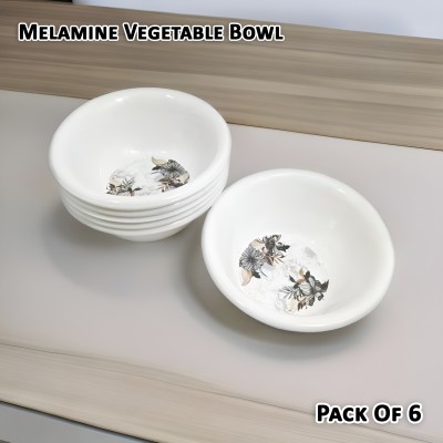 Inpro Melamine Vegetable Bowl Unique Dinner Bowl, Perfect for Dinners, Ramen Nights(Pack of 6, Multicolor)
