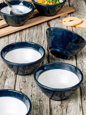 Goodhomes Melamine Soup Bowl Food safe Dual Bowl Set(Pack of 2, Blue)