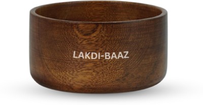 Lakdi Baaz Wooden Serving Bowl Wooden Bowl Chutney Dip Snack Serving Bowl Neem Wood 1 PC B1 Teak(Pack of 1, Brown)