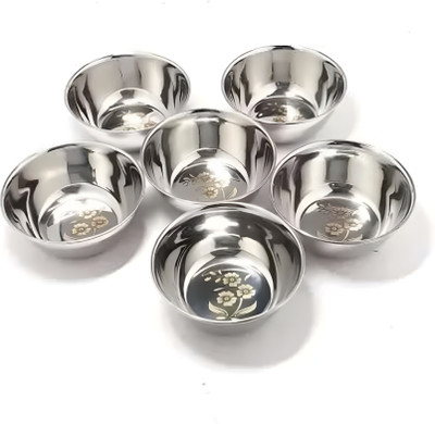 JSM Stainless Steel Vegetable Bowl jsm 6pec bolw(Pack of 6, Steel)