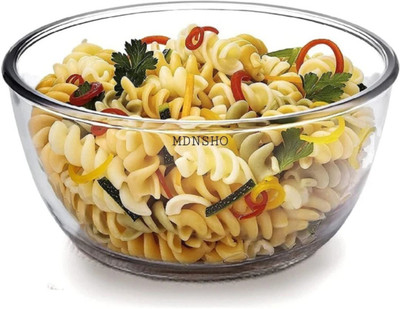 KNPL Glass Mixing Bowl BOROSILICATE GLASS MICROWAVE OVEN SAFE SERVING MIXING BOWL 1500 ML Disposable(Pack of 1, Clear)