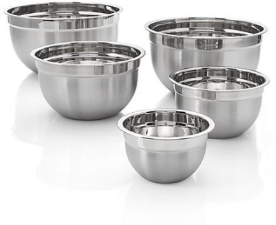 KARFE Stainless Steel Serving Bowl High Quality Stainless Steel Serving Bowl, Dinner Bowl ,Mixing Bowl Set of 5(Pack of 5, Steel)