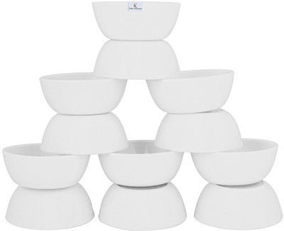 KUBER INDUSTRIES Plastic Serving Bowl(Pack of 12, White)
