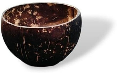 Eco Gree Wooden Serving Bowl Handmade Eco-Friendly Coconut Shell Bowl(Pack of 1, Brown)
