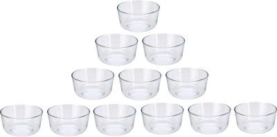 AFAST Glass Serving Bowl Beautiful Clear Glass Bowl for Serving Vegetables, Snacks, Soups, and Desserts(Pack of 12, Clear)