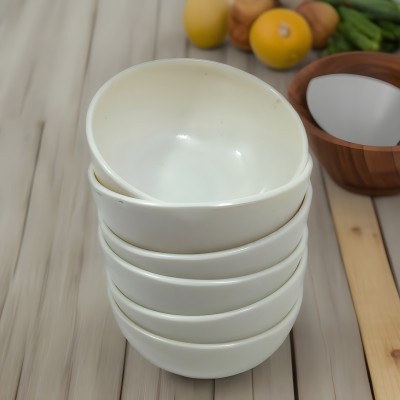 Inpro Melamine Vegetable Bowl Set of 6 Pcs- Perfect for Dinner and Ideal for Everyday Use.(Pack of 6, White)