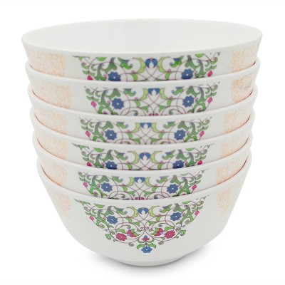 Superware Melamine Soup Bowl Food Grade | Soup Bowl Set (4.5 inches) – Ethnic Art |Tableware,(Pack of 6, White)