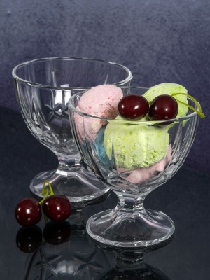 LUMINARC Glass Dessert Bowl Glass Ice Cream Bowl(Pack of 6, Clear)