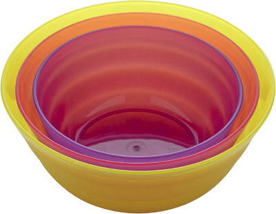 Flipkart SmartBuy Plastic Mixing Bowl(Pack of 3, Multicolor)
