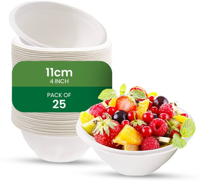 Origami Paper Sauce Bowl Disposable(Pack of 1, White)