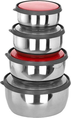 Fableart Stainless Steel Storage Bowl Fableart Stainless Steel Storage Containers 4Pcs (350ml,650ml,950ml,1250ml)(Pack of 4, Silver)