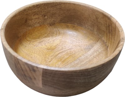 Naturahive Wooden Decorative Bowl Mango Bowl 6in Circle Handcrafted Sustainable Serving Design for Stylish Dining(Pack of 1, Brown)