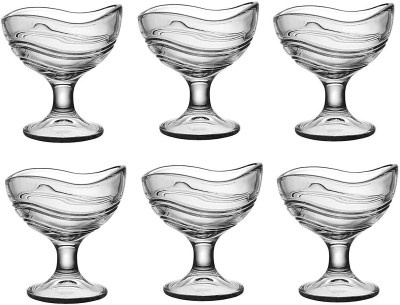 Tap2kaart Glass Serving Bowl Glassware IceCream Bowl,Salad Dessert Serving Bowls,Tableware Set, 150 ml(Pack of 6, Clear)