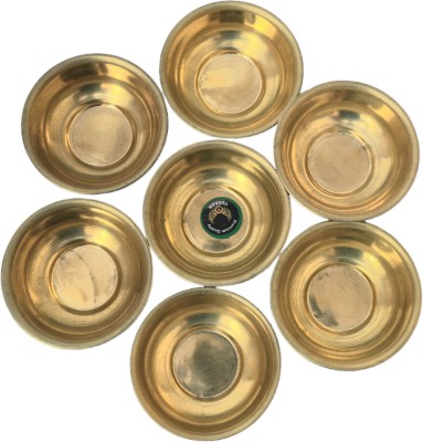 Divyanshimetals Brass Decorative Bowl Brass bowl(Pack of 12, Yellow)