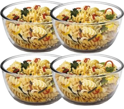 PKMSHO Glass Mixing Bowl 4 pcs Bowl Pasta, Cake, Potpourri Large Perfect Microwave Safe (2000ml clear) Disposable(Pack of 1, Clear)