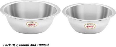 JAGGERY Stainless Steel Serving Bowl(Pack of 2, Silver)