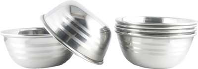 SAUBHAGYA Stainless Steel Vegetable Bowl Stainless Steel bowl(Pack of 6, Steel)