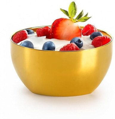 ANUVYA Stainless Steel Serving Bowl Double Walled Soup Bowls(Pack of 1, Steel)