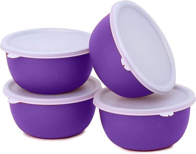 HAUMIKIE Stainless Steel Soup Bowl Microwave Safe (Color as per Stock Available)(Pack of 4, Purple)
