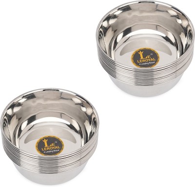 LEROYAL Stainless Steel Vegetable Bowl Guest Special/Gift Pack(Pack of 24, Steel)