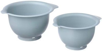 IKEA Polypropylene, Plastic Mixing Bowl(Pack of 2, Grey)