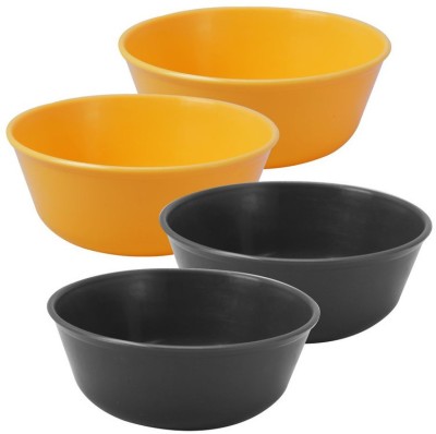 Wonder Plastic Mixing Bowl(Pack of 4, Yellow, Grey)