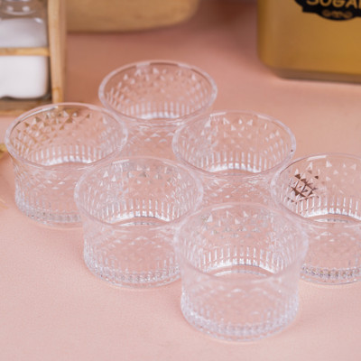 VIBEIN Borosilicate Glass Serving Bowl Set of 6 Glass Bowls – Elegant & Durable(Pack of 6, Clear)