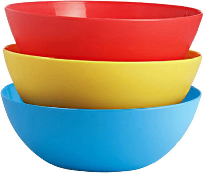 KUBER INDUSTRIES Plastic Mixing Bowl Microwave Safe - 1500 ML () - CTKTC34739(Pack of 3, Multicolor)
