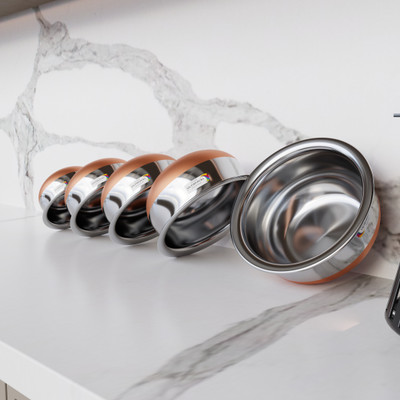 VIGSHRISE Handi 1.5 L, 1.1 L, 0.8 L, 0.6 L, 0.4 L with Lid(Stainless Steel, Induction Bottom)