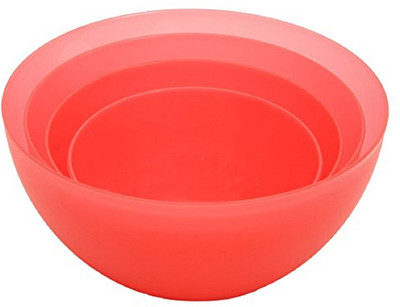 Eagean Plastic Mixing Bowl Disposable(Pack of 4, Red)