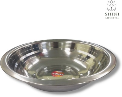 SHINI LIFESTYLE Stainless Steel Mixing Bowl(Pack of 1, Silver)
