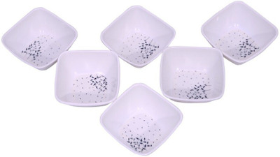 CARNIVAL Melamine Serving Bowl Melamine Lito Model(902) Beautyfull Serving Bowl/Veg Bowl Set 6 Pcs(Pack of 6, White)
