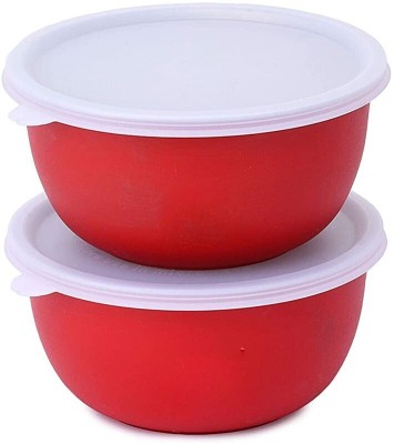 UNINOX Stainless Steel Storage Bowl Stainless Steel Storage Bowl(Pack of 2, Red)